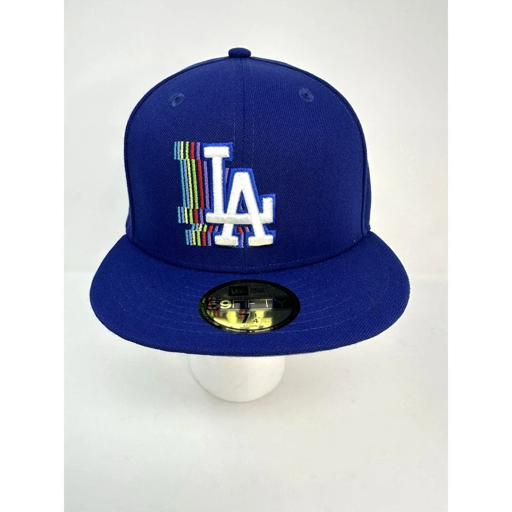 Los Angeles Dodgers Hat Fitted 7 1/4 New Era 59FIFTY 50th Annivers Stadium NEW